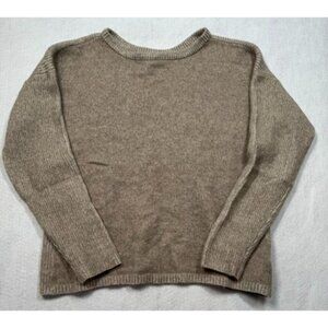 Barrow & Grove 100% Cashmere Sweater Taupe Light Brown Long Sleeve Womens Medium